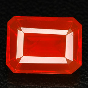 Opale de feu orange naturelle transparent, 1,92 ct, transparent / translucide