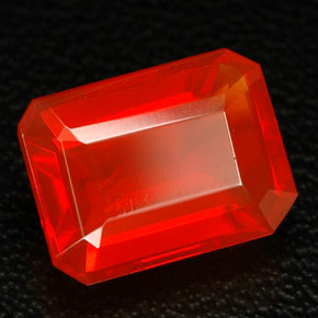 Opale de feu orange naturelle transparent, 1,92 ct, transparent / translucide