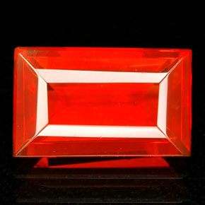 Opale de feu orange naturelle transparent, 1,47 ct, transparent / translucide