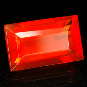 Opale de feu orange naturelle transparent, 1,47 ct, transparent / translucide