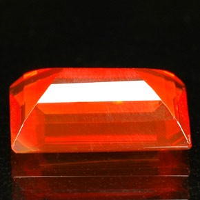 Opale de feu orange naturelle transparent, 1,47 ct, transparent / translucide