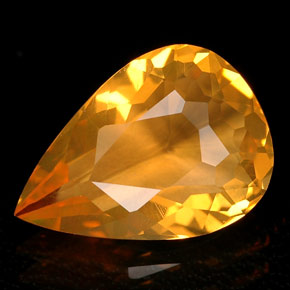 Opale de feu orange naturelle transparent, 2,00 ct, transparent / translucide