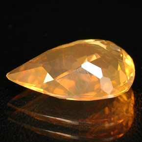 Opale de feu orange naturelle transparent, 2,00 ct, transparent / translucide