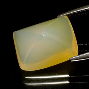 Opale de feu Blanc Jaune naturelle Transparent, 4.17 ct, Transparent / Translucide