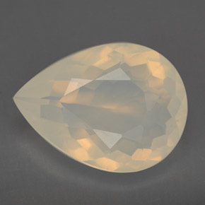 Opale de feu jaune et blanc naturelle transparent, 6,29 ct, transparent / translucide