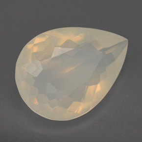 Opale de feu jaune et blanc naturelle transparent, 6,29 ct, transparent / translucide