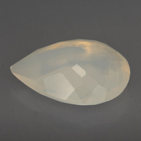 Opale de feu jaune et blanc naturelle transparent, 6,29 ct, transparent / translucide