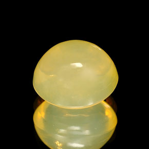 Opale de feu jaune naturelle transparent, 2,52 ct, transparent / translucide
