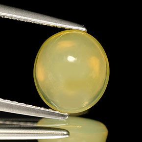 Opale de feu jaune naturelle transparent, 2,52 ct, transparent / translucide