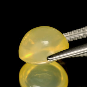 Opale de feu jaune naturelle transparent, 2,52 ct, transparent / translucide