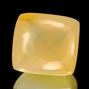 Opale de feu jaune naturelle transparent, 2,45 ct, transparent / translucide