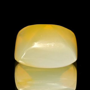 Opale de feu jaune naturelle transparent, 2,45 ct, transparent / translucide