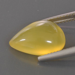 Opale de feu jaune naturelle transparent, 4,75 ct, transparent / translucide