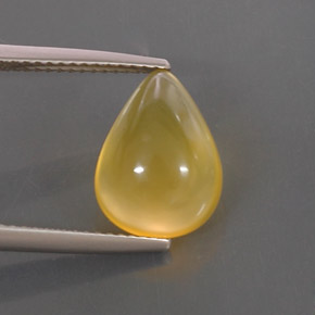 Opale de feu jaune naturelle transparent, 3,67 ct, transparent / translucide