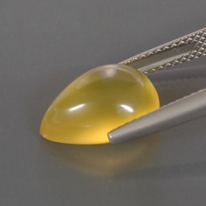 Opale de feu jaune naturelle transparent, 3,67 ct, transparent / translucide