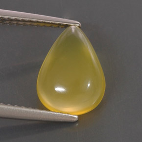 Opale de feu jaune naturelle transparent, 2,06 ct, transparent / translucide