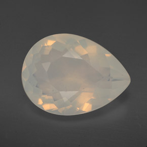 Opale de feu jaune naturelle transparent, 4,41 ct, transparent / translucide