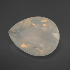 Opale de feu jaune naturelle transparent, 4,41 ct, transparent / translucide