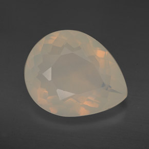 Opale de feu jaune naturelle transparent, 4,47 ct, transparent / translucide