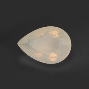 Opale de feu jaune naturelle transparent, 4,60 ct, transparent / translucide