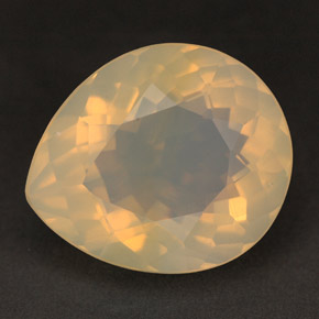 Opale de feu jaune naturelle transparent, 6,26 ct, transparent / translucide