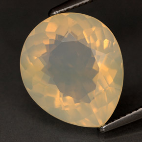 Opale de feu jaune naturelle transparent, 6,26 ct, transparent / translucide