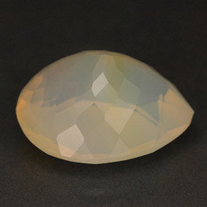 Opale de feu jaune naturelle transparent, 6,26 ct, transparent / translucide