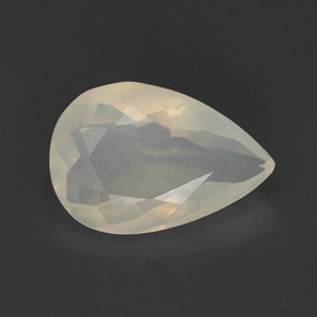 Opale de feu blanc naturelle transparent, 8,35 ct, transparent / translucide