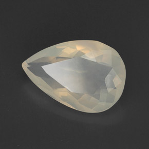 Opale de feu blanc naturelle transparent, 8,35 ct, transparent / translucide