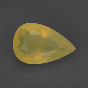 Opale de feu jaune naturelle transparent, 6,92 ct, transparent / translucide