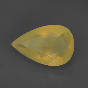 Opale de feu jaune naturelle transparent, 6,92 ct, transparent / translucide