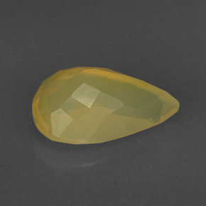 Opale de feu jaune naturelle transparent, 6,92 ct, transparent / translucide