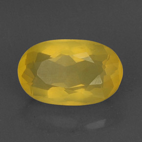 Opale de feu jaune naturelle transparent, 4,83 ct, transparent / translucide