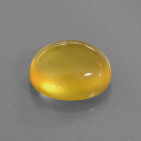 Opale de feu jaune naturelle transparent, 8,99 ct, transparent / translucide