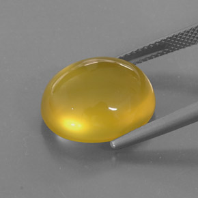 Opale de feu jaune naturelle transparent, 8,99 ct, transparent / translucide