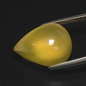 Opale de feu jaune naturelle transparent, 15,76 ct, transparent / translucide