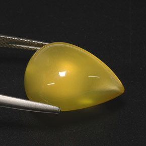 Opale de feu jaune naturelle transparent, 15,76 ct, transparent / translucide