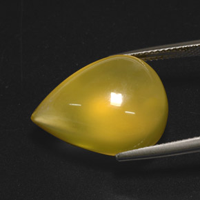 Opale de feu jaune naturelle transparent, 15,76 ct, transparent / translucide