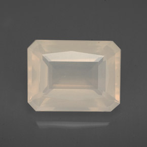 Opale de feu blanc naturelle transparent, 3,91 ct, transparent / translucide
