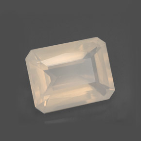 Opale de feu blanc naturelle transparent, 3,91 ct, transparent / translucide