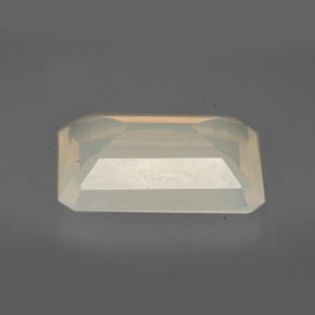 Opale de feu blanc naturelle transparent, 5,53 ct, transparent / translucide