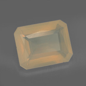 Opale de feu orange naturelle transparent, 4,72 ct, transparent / translucide