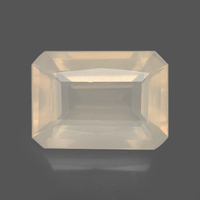 Opale de feu blanc naturelle transparent, 3,78 ct, transparent / translucide