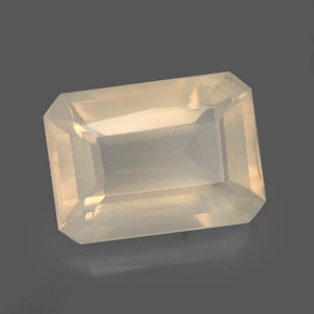 Opale de feu blanc naturelle transparent, 3,78 ct, transparent / translucide