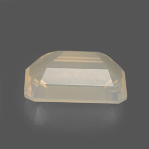 Opale de feu blanc naturelle transparent, 3,78 ct, transparent / translucide