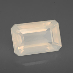 Opale de feu blanc naturelle transparent, 3,76 ct, transparent / translucide