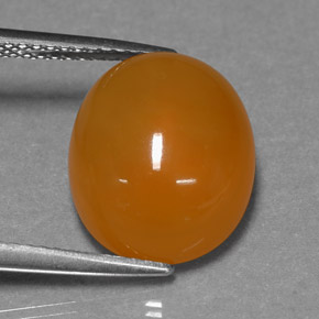 Opale de feu Orange naturelle Coupe ovale, 6.07 ct, Translucide
