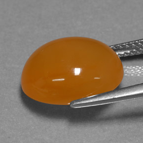 Opale de feu Orange naturelle Coupe ovale, 6.07 ct, Translucide