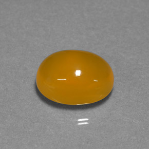 Opale de feu orange naturelle coupe ovale, 4,76 ct, translucide