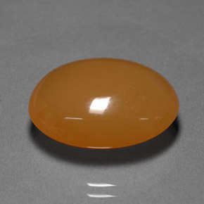 Opale de feu orange naturelle coupe ovale, 12,70 ct, translucide